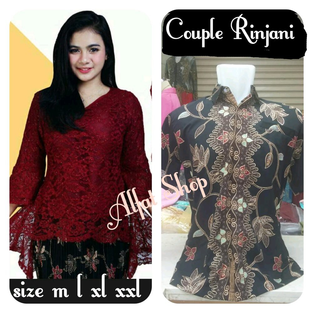 Dijual baju kebaya brukat couple keluarga Limited