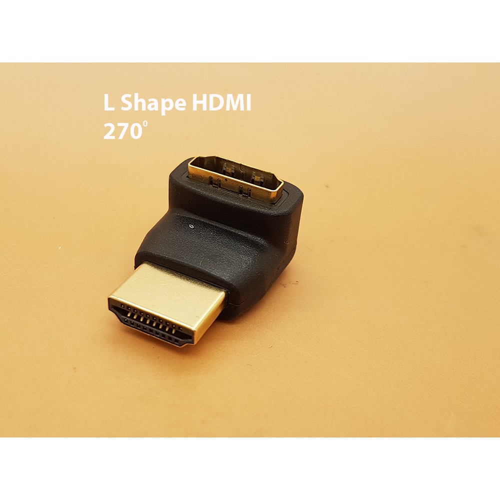 270 derajat L Shape HDMI Converter Male to Female