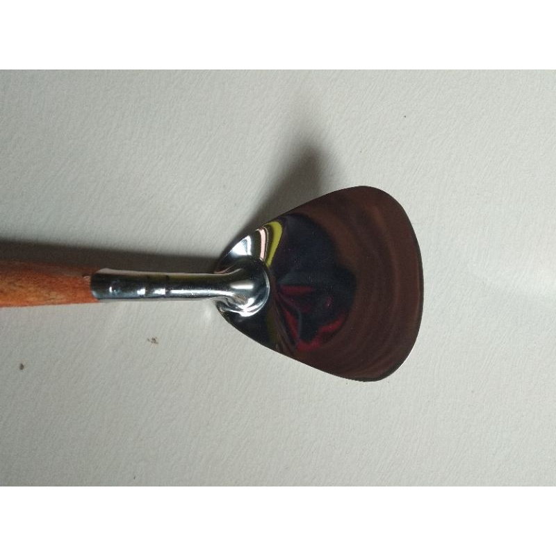 Sodet Tidak Bolong Stainless Gagang Kayu/Sodet Jawa