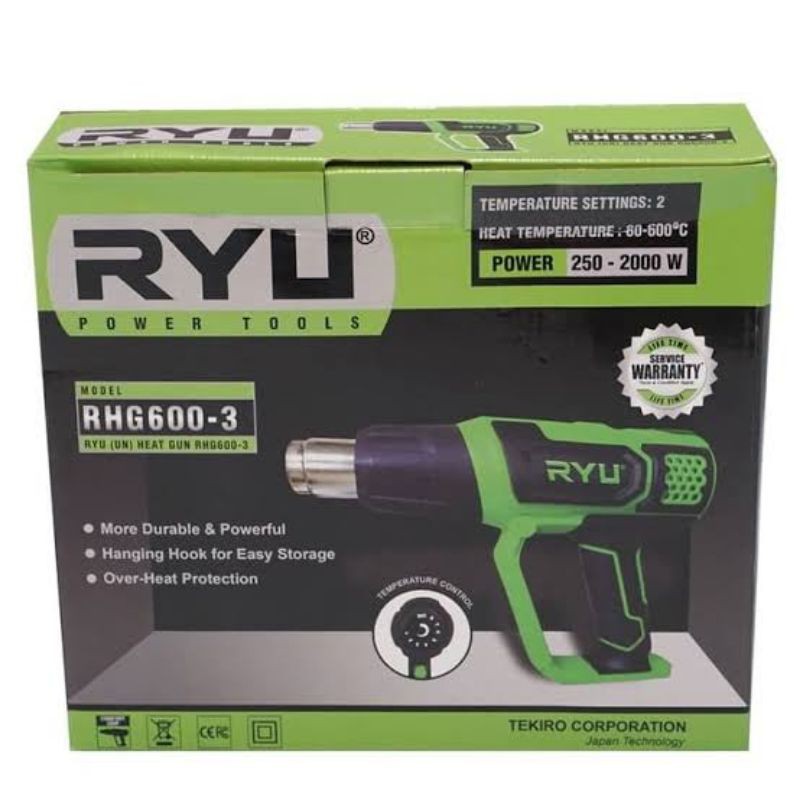 HEAT GUN HOT GUN RYU RHG 600-3 MESIN PEMANAS MADE IN JAPAN