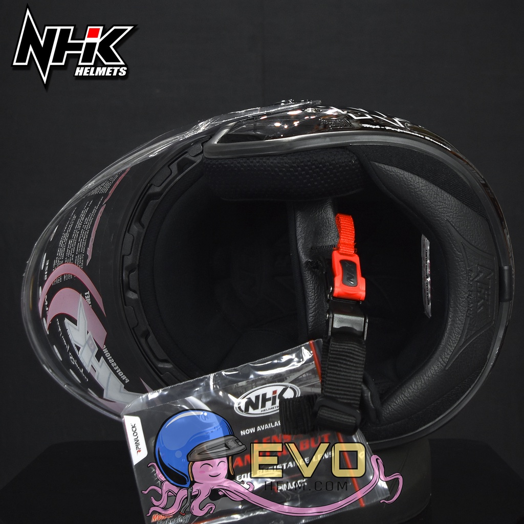 NHK R6 SOLID Half Face - Single Visor BLACK METALIC