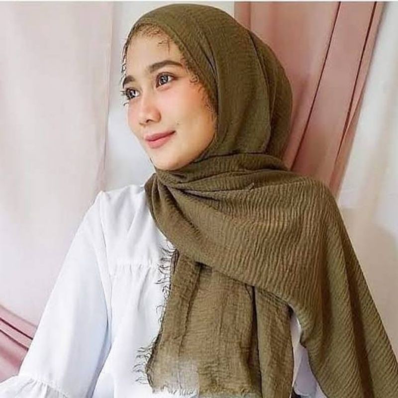 Pashmina Crinckle Shawl Premium / Pashmina Lecek