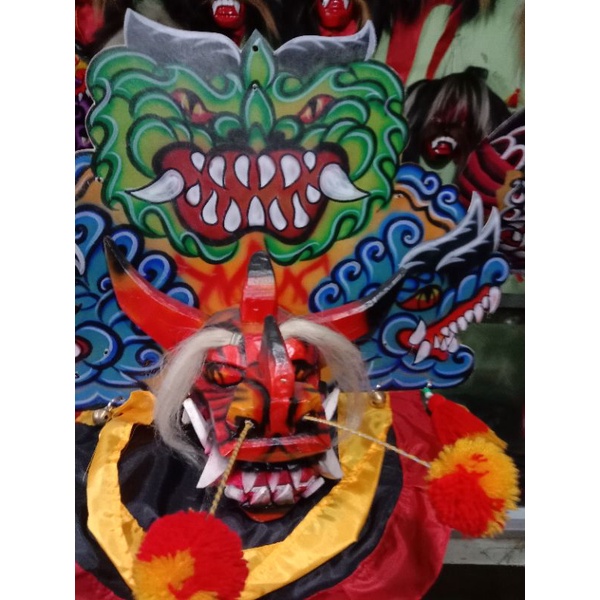 Barongan devill anak plus gondel, klinting, barongan siung, barongan anak murah, barongan