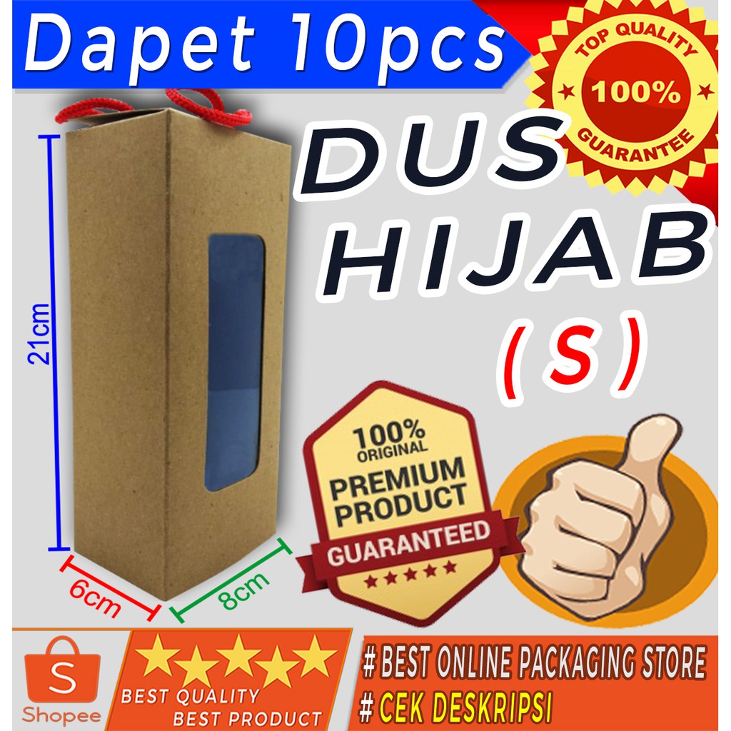 

DUS HIJAB CANTIK / GIFT BOX KECIL / KEMASAN 21X8X6CM – 32186 ISI 10