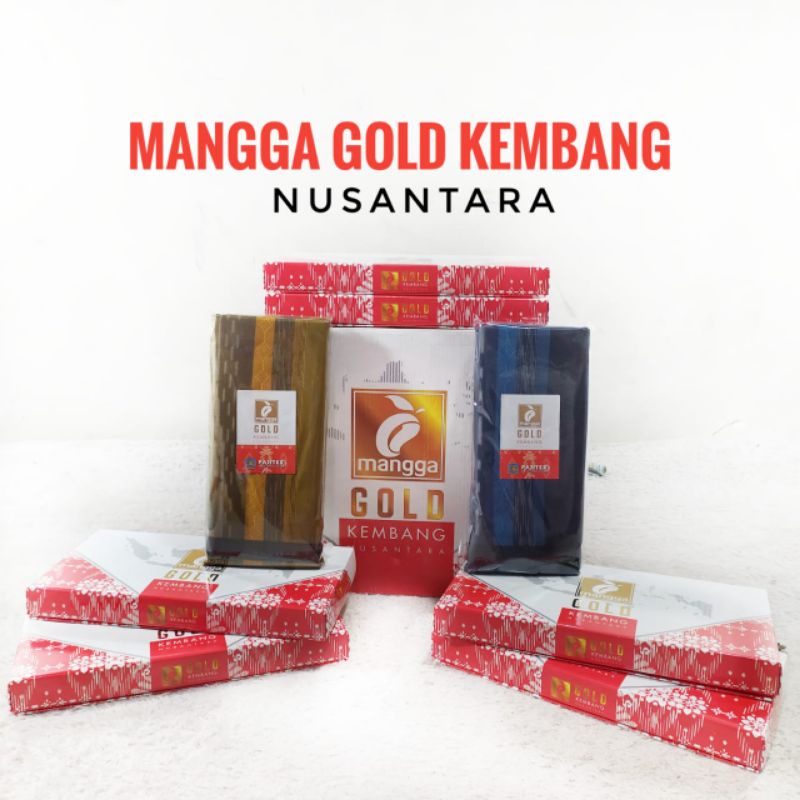 Sarung Mangga Gold Kembang Nusantara Serat Kayu Ecer Grosir Termurah Terlaris