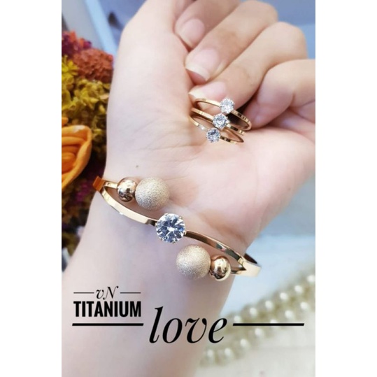 TiTanium set kalung gelang h862