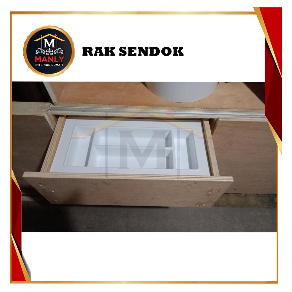 Kitchen Drawer Cutlery Organizer Tray Rak Sekat Sendok/Rak Sendok / Drawer Kecil Plastik 52 x 27 x 5 cm (KECIL) TERMURAH!!!