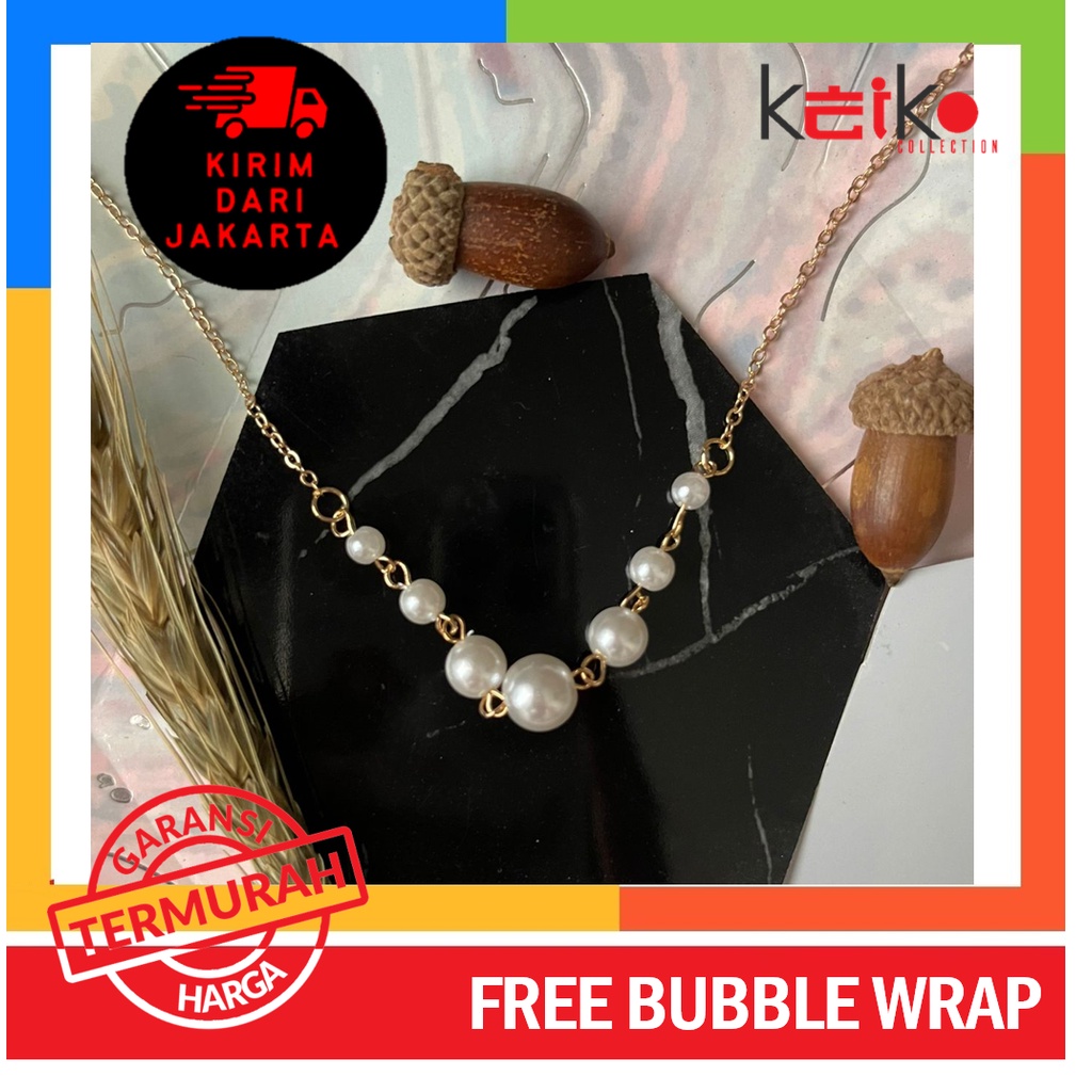 ✨BAYAR DITEMPAT✨ Kalung 7 Biji Mutiara / Kalung Wanita / Kalung Korea