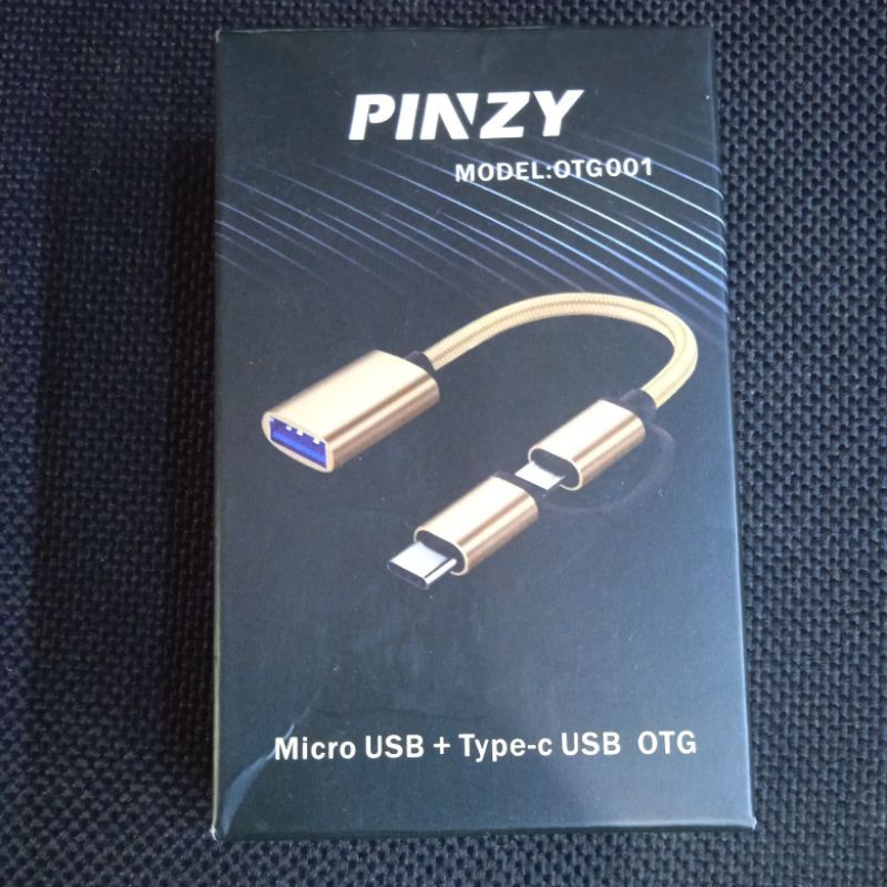 OTG pinzy 2in1 adapte USB to micro and Type C- OTG001 pinzy 2in1 merah