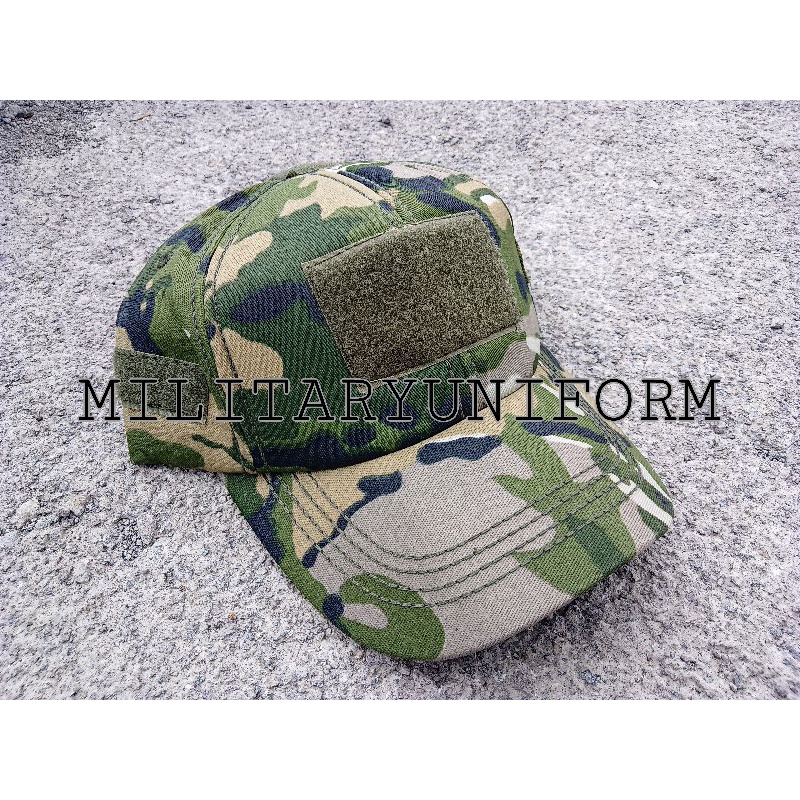 TOPI ARMY MULTICAM VELCRO+ EMBLEM KARET