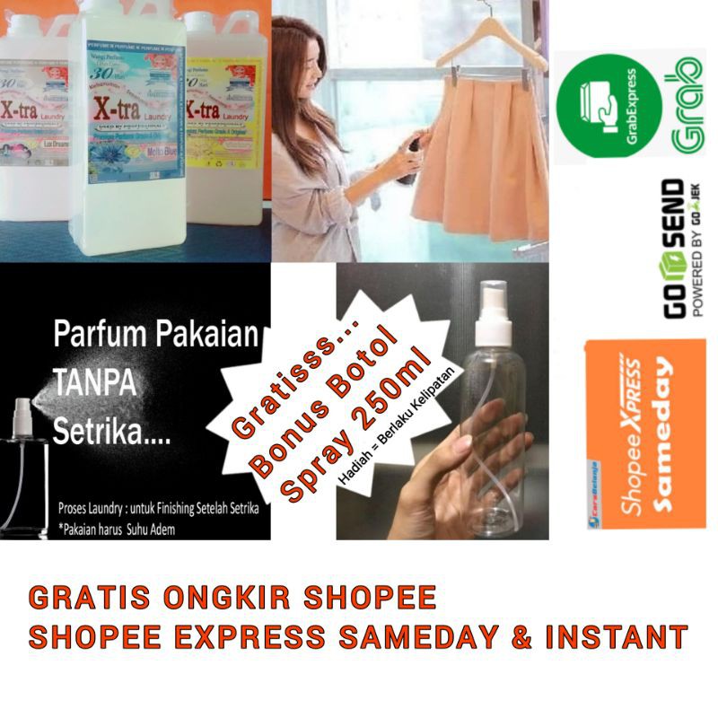 (KHUSUS SAMEDAY INSTANT) GARANSI WANGI PARFUM LAUNDRY FINISHING XTRA LAUNDRY PARFUM HALAL PARFUM LAU