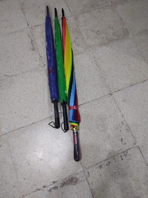 Payung Standar Gagang Lurus Luar Dalam Warna Polos Payung Panjang Tongkat Dekorasi Harga Grosir