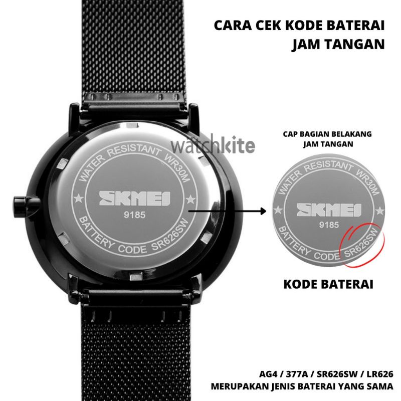 Baterai Jam SSUO AG6/LR920/371A SW Jam Tangan SKMEI Analog Baterai