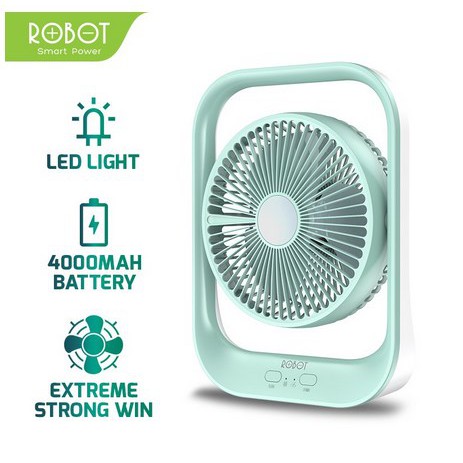 ITSTORE Kipas Robot RT-BF13 4000mAh 7 Inch Fan Rotatable Portable Desktop Fan &amp; LED Recharger