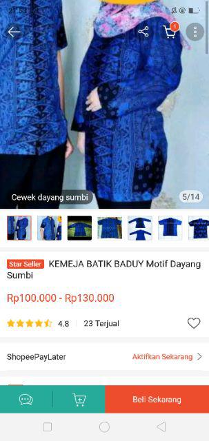 Kemeja Batik Baduy Motif Dayang Sumbi