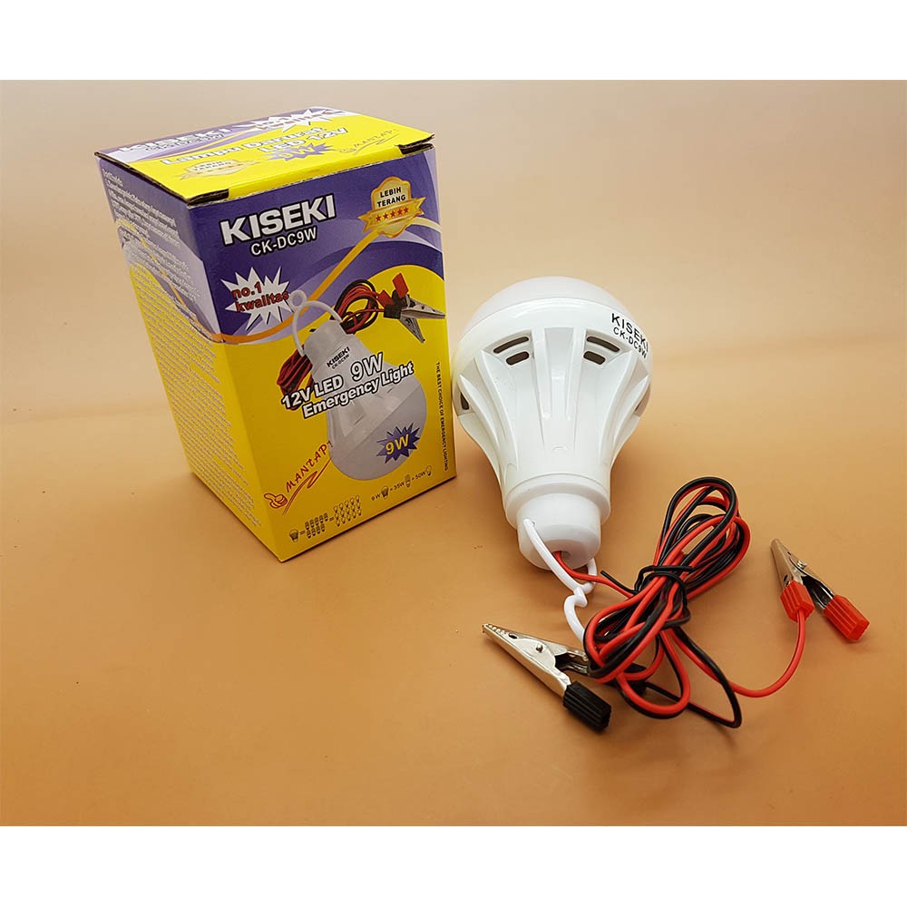 Lampu Led DC 12v KISEKI 9w - Model Lansung Jepit ke Baterai