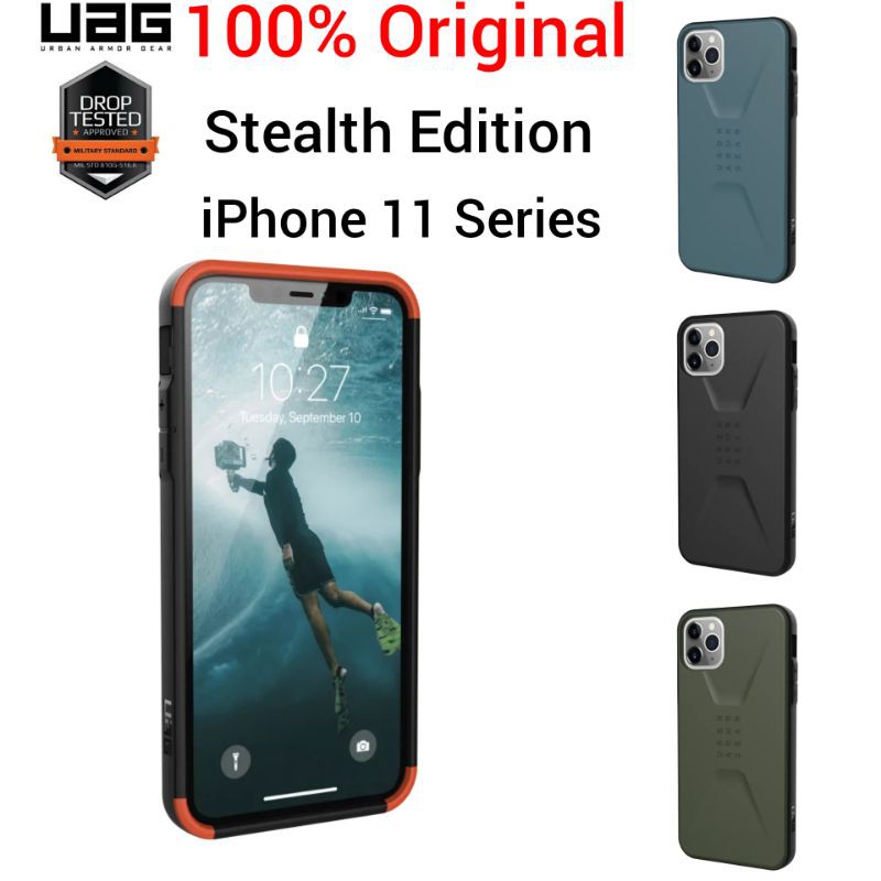 Original UAG Civilian Series iPhone 11 Pro Max Stealth Case Rugged Cover Casing Kesing Protective