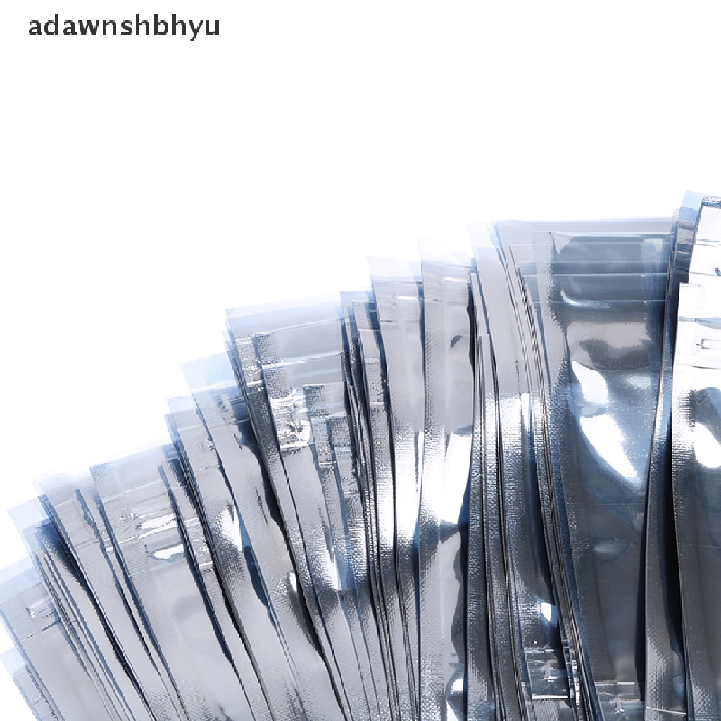 Adawnshbhyu 100Pcs Tas Penyimpanan Antistatis Ziplock Bags Resealable Pouch Untuk Paket