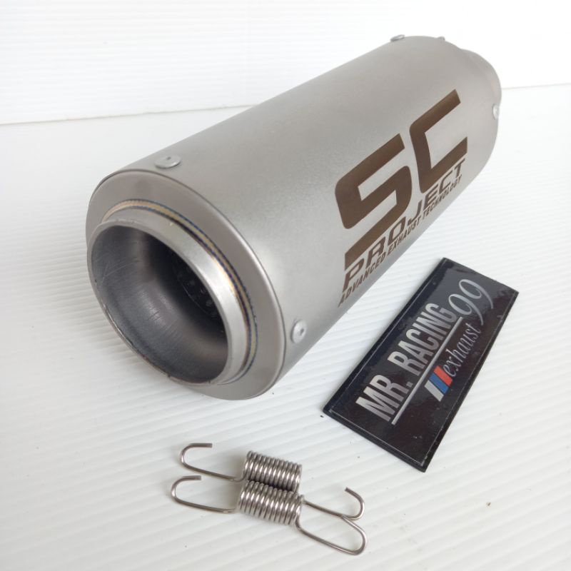 Knalpot SC PROJECT Sandblasting - SC Carbon - SC Titan  - SC Carbon Blue - SC DOFF - SC Rainbow Silincer Only Cbr150 - Ninja250 - Ninja Zx25rr - R25  - CB150 - CBR250RR - R15 - Vixion - Xabre -MX KING - Beat - Scoopy -Vario  - Nmax - Aerox -  Satria-SC Sandblas