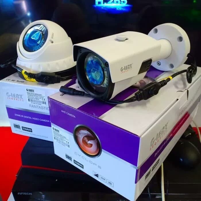 CCTV GLENZ 5MP 2560P full hd lens 2.8mm-12mm + DVR 5MP 4ch + HDD 5gb