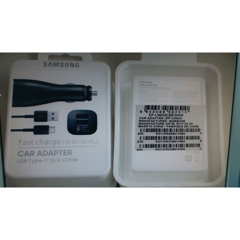 SAMSUNG Car Adapter Fast Charge Dual Port with Type-C Original100%