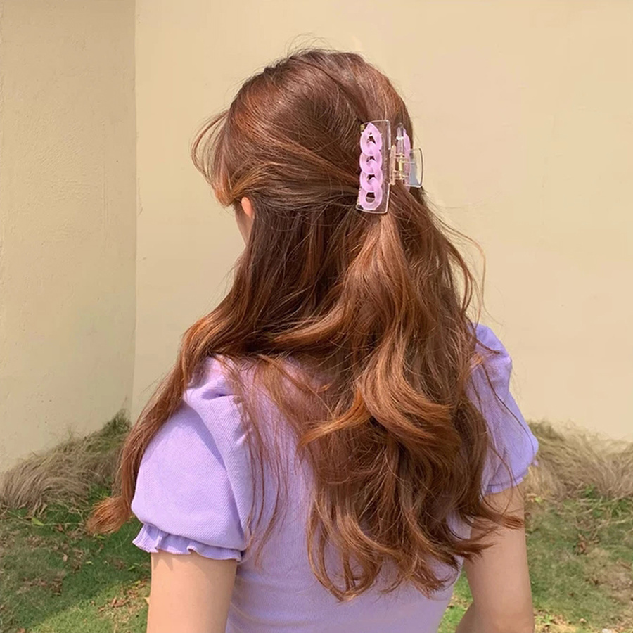 Jepit Rambut Ponytail Bahan Akrilik Warna Permen Gaya Korea Untuk Wanita