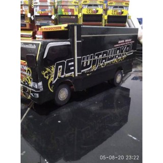 0T7 Miniatur Truk Oleng Kayu Canter New Tawakal 2 Canter 