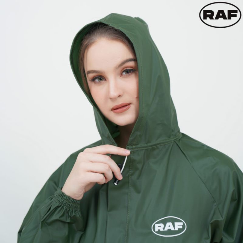 JAS HUJAN RAF,RAINCOAT,JAS HUJAN TERBAIK•PRIA WANITA DEWASA warna hijau army