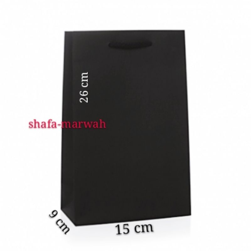 

SUPER SALE !!! SHOPING PAPERBAG SUPER BLACK.15 X 9 X 26 cm.