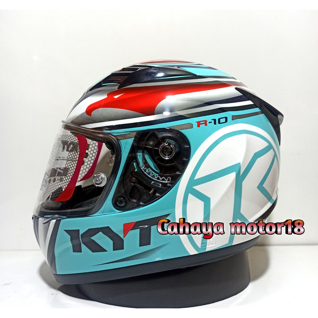 HELM KYT R10 FLAT VISOR AQUAMARINE