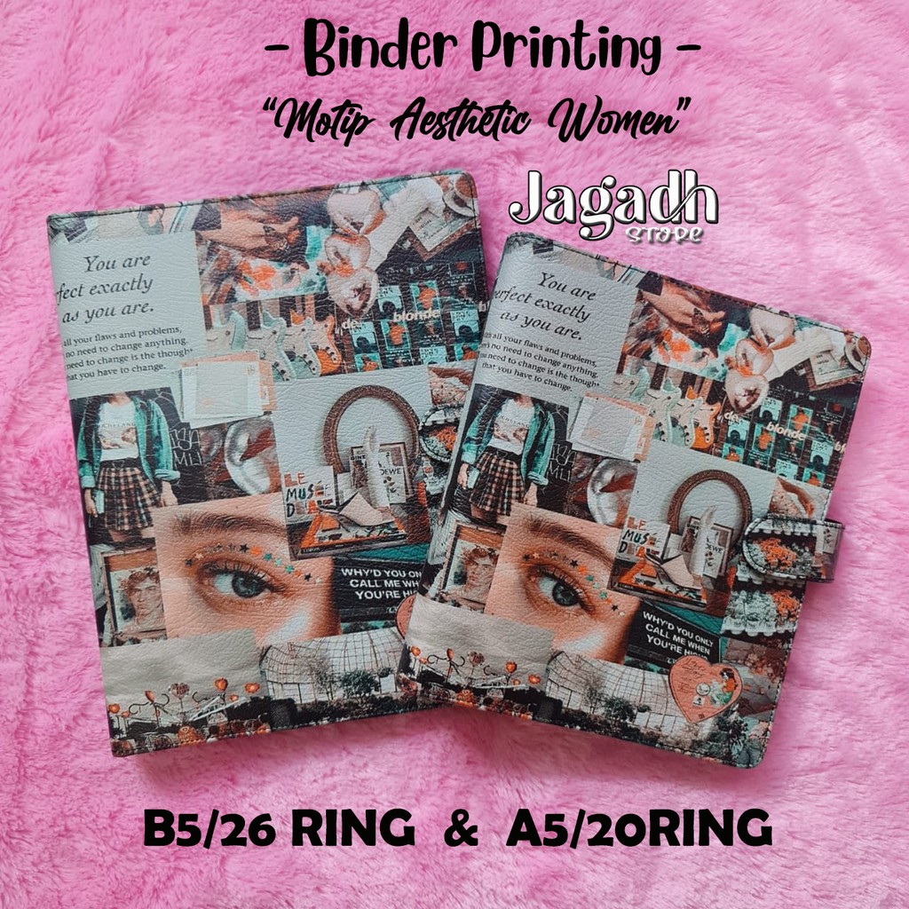 

Binder Printing Aesthetic Women Ukuran A5 20ring & B5 26ring
