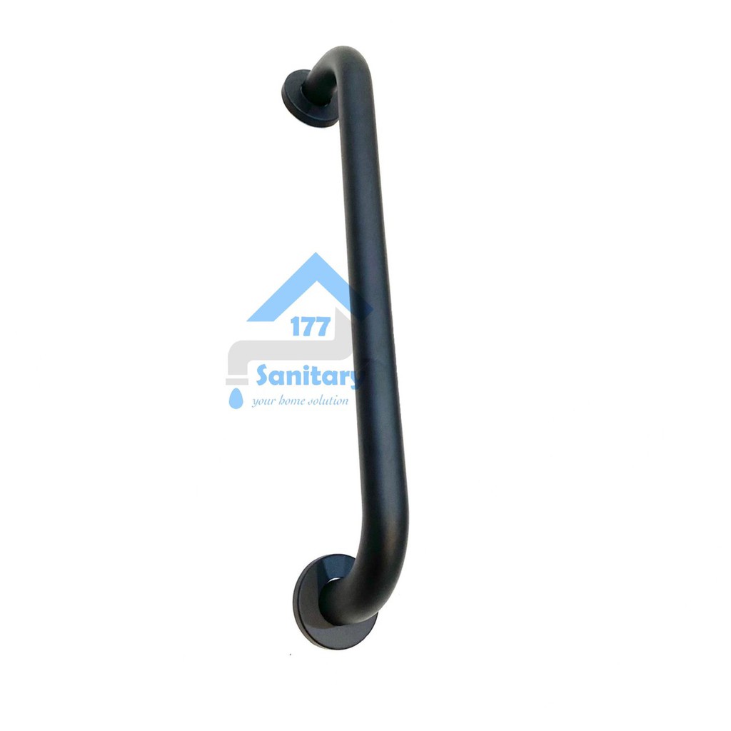 Grip bar stainless 30cm  pipa 1inch HITAM 30HT-Handle pegangan mandi 30 cm bakip grab pipa kamar mandi grip bar black handle kamar mandi bathroom /S14