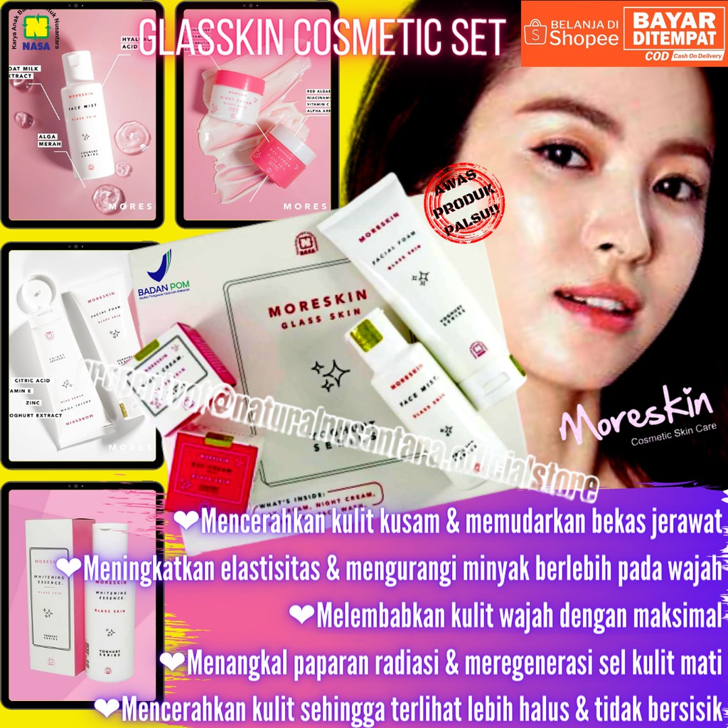 Skincare Bpom Paket Make Up Set Kosmetik Lengkap Skin Care Perawatan Wajah Paket Moreskin Glass Skin