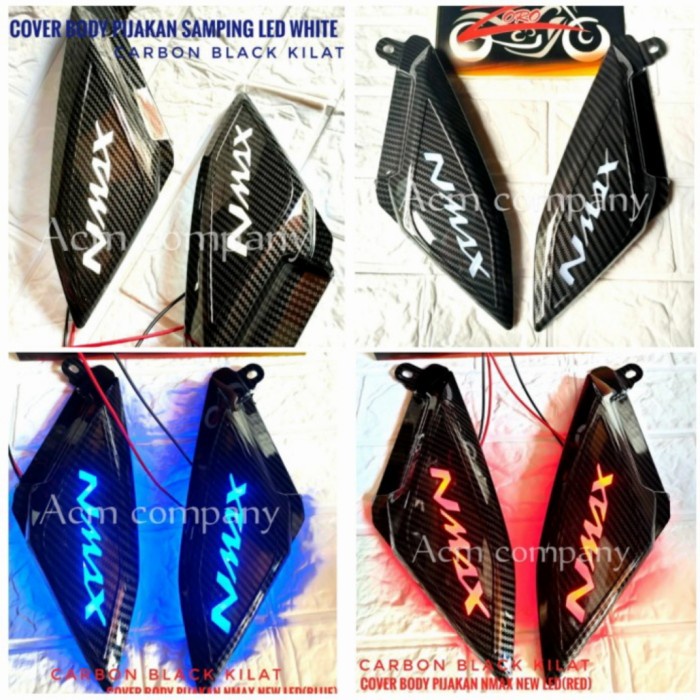 cover body samping LED NEW NMAX 2020 2021 karbon zoro - Putih