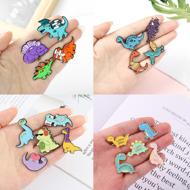 44 Gaya Bros Pin Desain Kartun Dinosaurus Untuk Aksesoris Pakaian