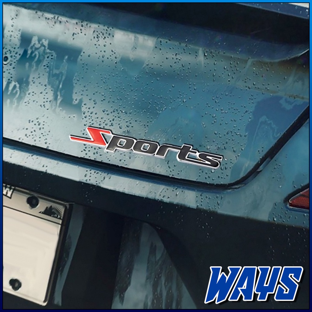 [Z154] Turbo Sports Emblem Logo 3D Sticker Badge Bahan Metal Aksesoris Variasi Universal Motor Mobil