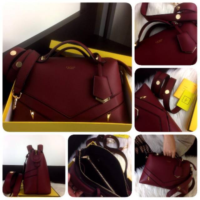 #7299 N(290)- Hand Bag FENDI Boston By The Way "Gold Edition"