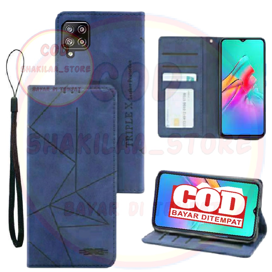 CASE HP SAMSUNG A22 4G CASING DOMPET FLIP MOTIF COVER LEATHER-SARUNG HP