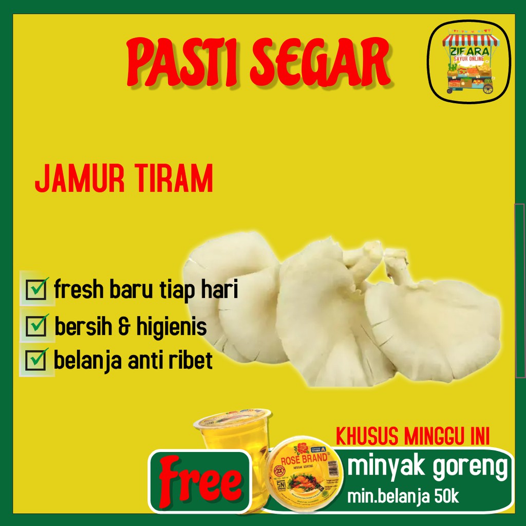 

jamur tiram sayur sayuran segar mayur fresh bersih/pack