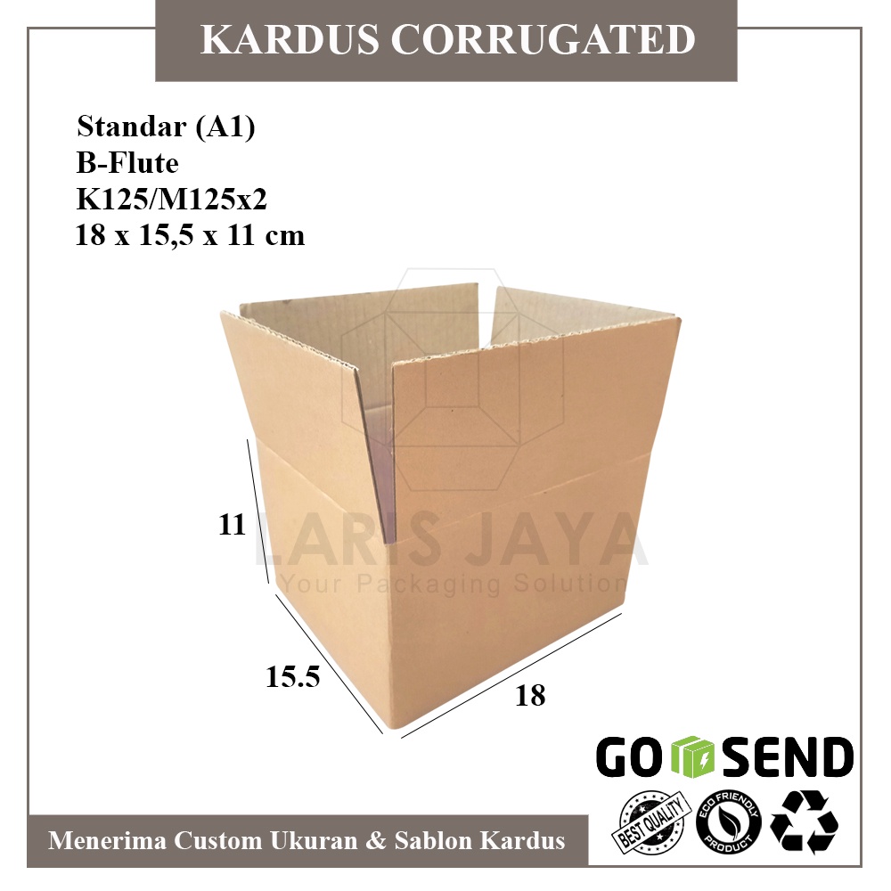 

Kardus Serbaguna Ukuran P x L x T 18 x 15,5 x 11 cm ( Kardus 18 x 15.5 x 11 cm )