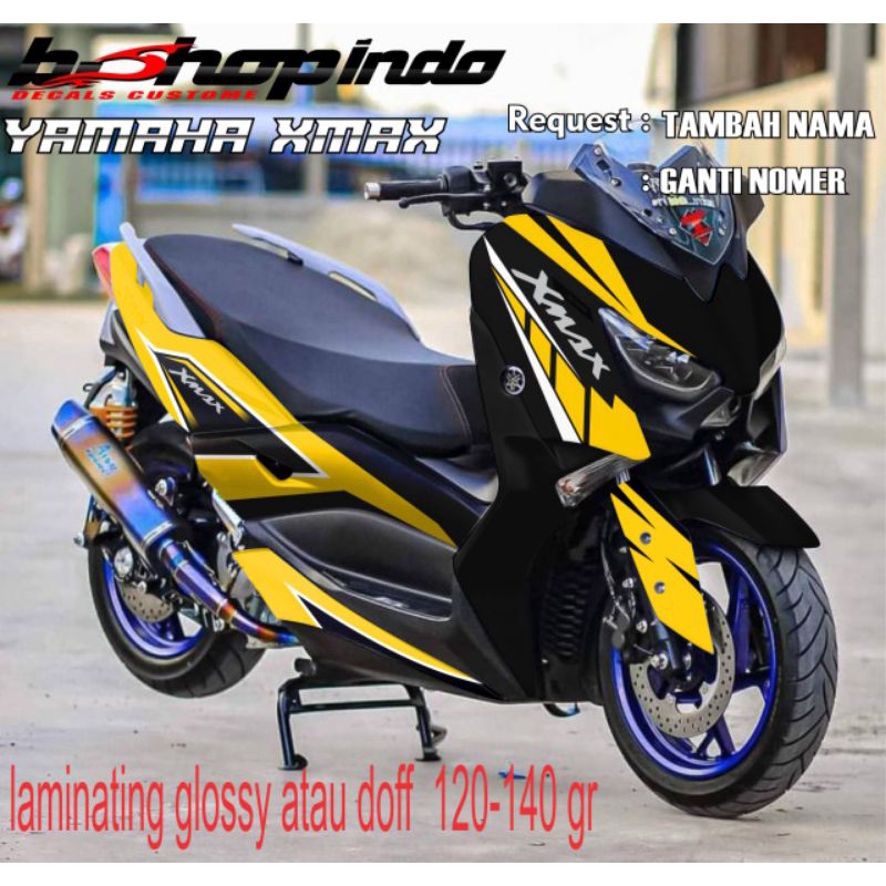 Decal Sticker XMAX Full Body Varasi grapis Kuning