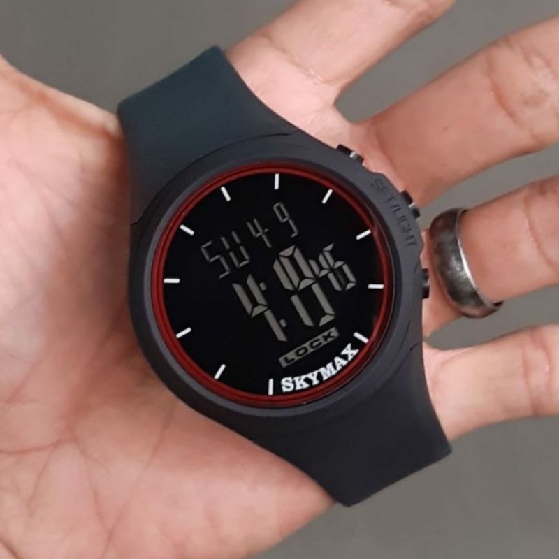 SKYMAX-2022 DIGITAL WATER RESISTANT / JAM TANGAN PRIA SPORT DIGIT RUBBER STRAP TAHAN AIR / JAM TANGA