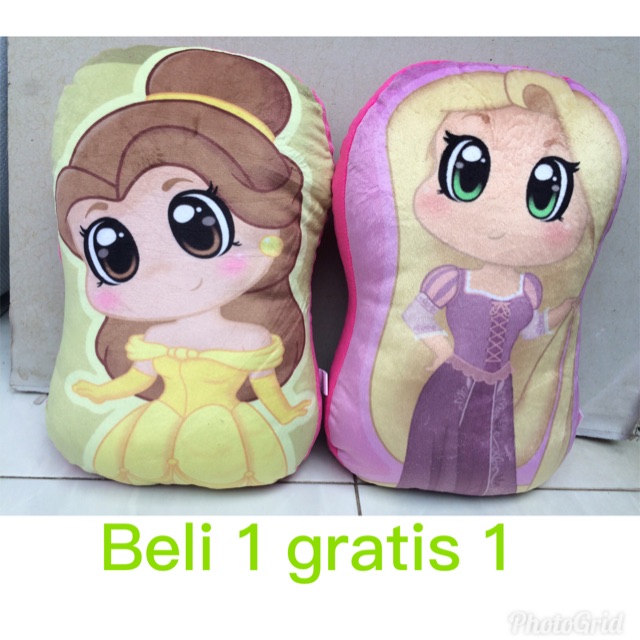 Beli 1 Free 1 bantal princess belle rapunzel