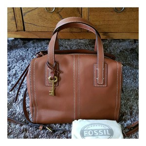 TAS FOSSIL ORIGINAL - FOSSIL EMMA SATCHEL BROWN