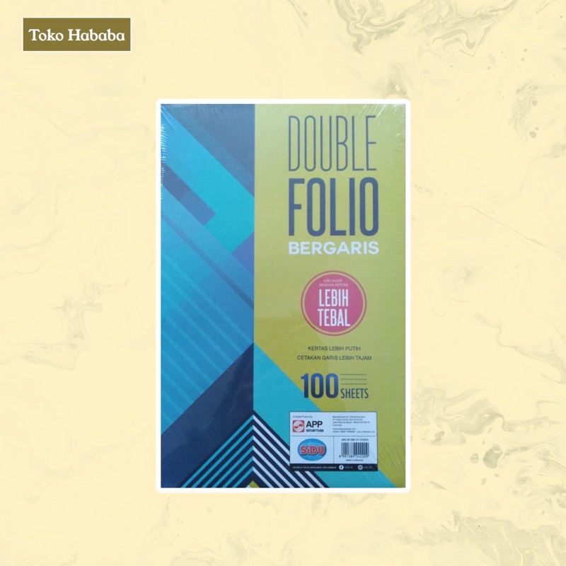 

Kertas Double Folio Bergaris SIDU / Sinar Dunia / SDU RF 50 Lembar