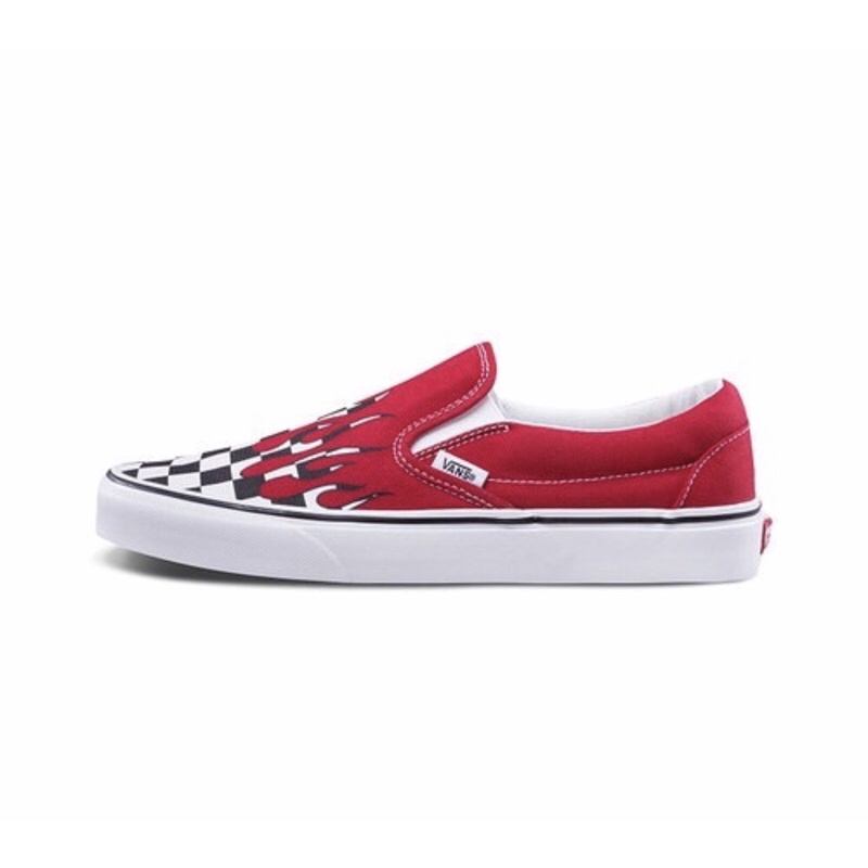 Vans Slip On Checkerboard Flame Red