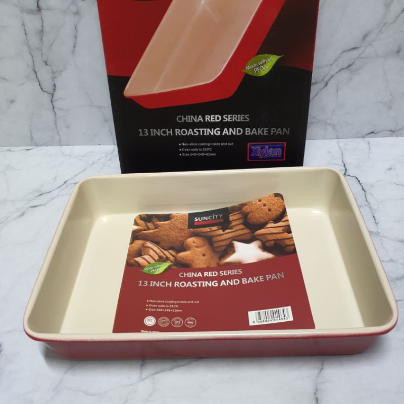 Suncity 13 Inch RED Bake and roasting bake pan / loyang kue