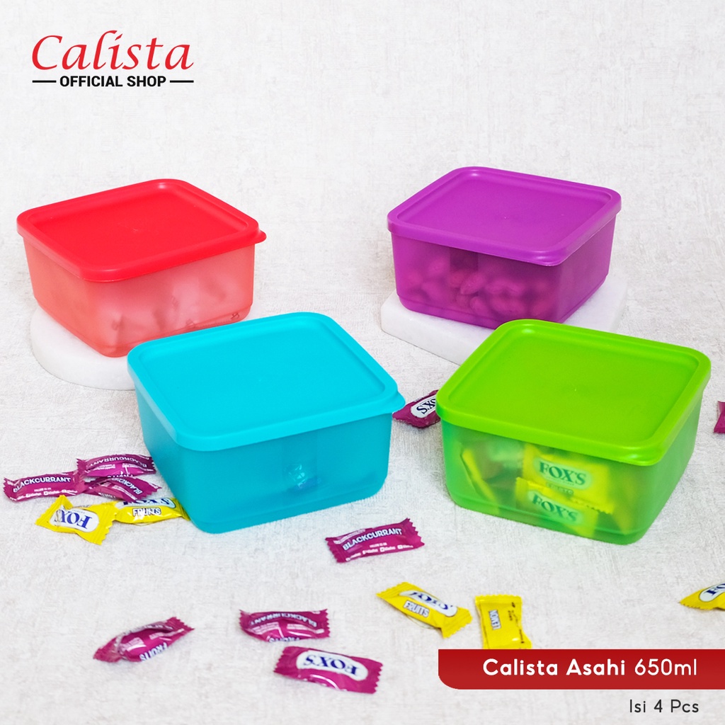 Calista Asahi Premium 650ml Toples Penyimpanan Makanan Set isi 4pcs