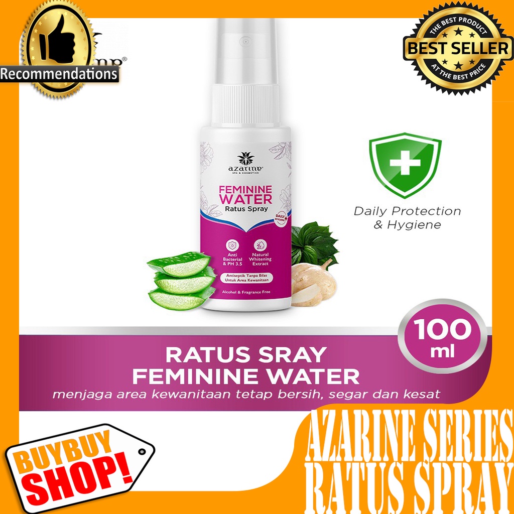 Azarine Ratus Spray Feminine Water  Azarine Antiseptik alami daerah kewanitaan tanpa bilas