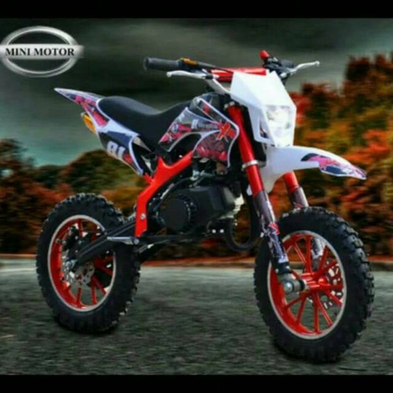 MOTOR MINI TRAIL MT2A 50 CC  MESIN 2TAK- MAINAN CROSS ANAK